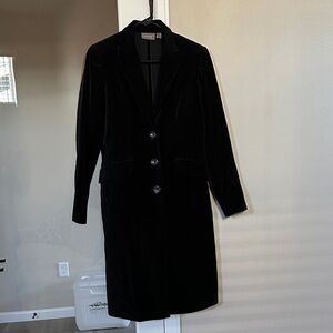 Kenar Black Velvet Coat